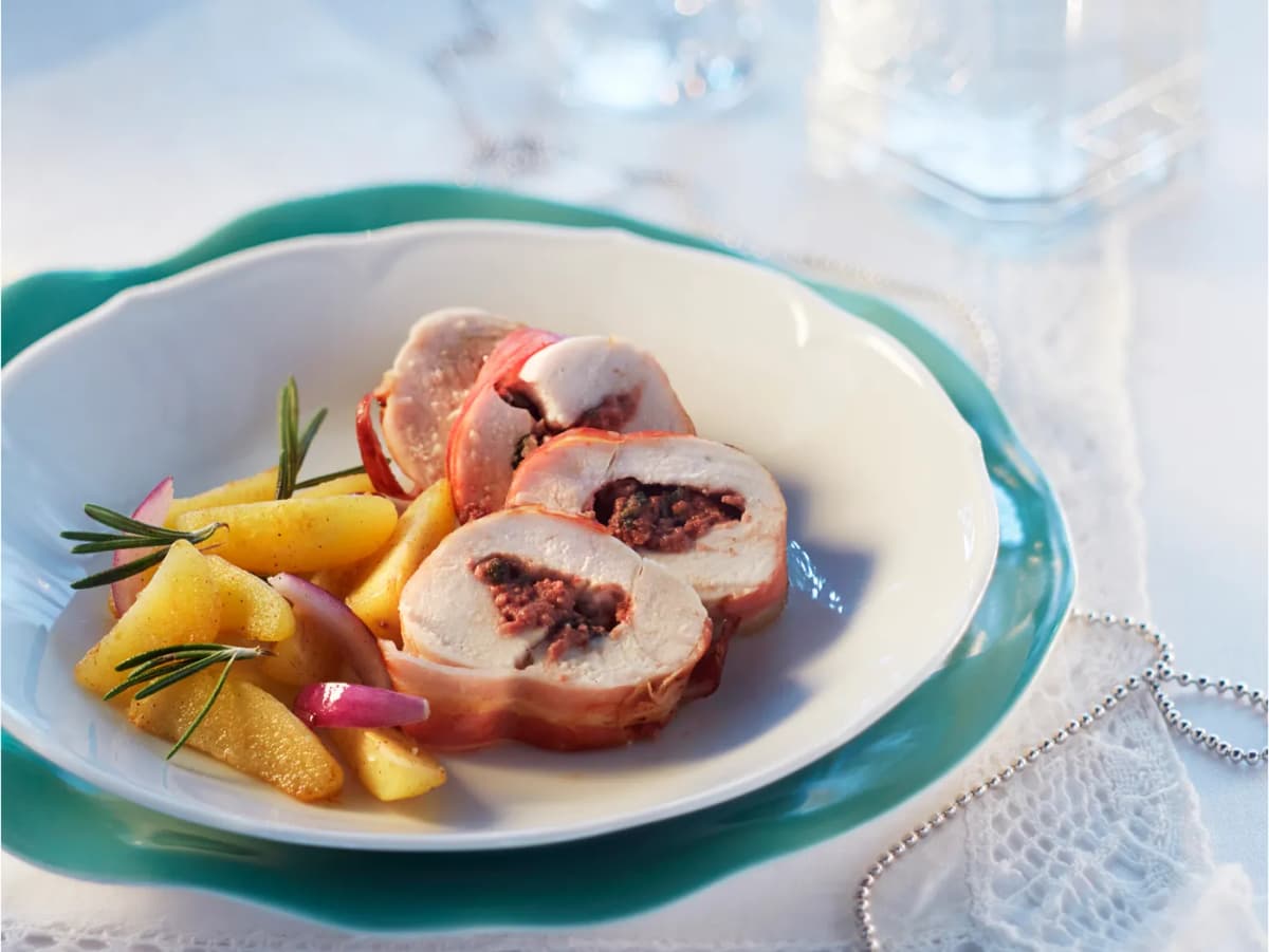 Kipfilet gevuld met paté