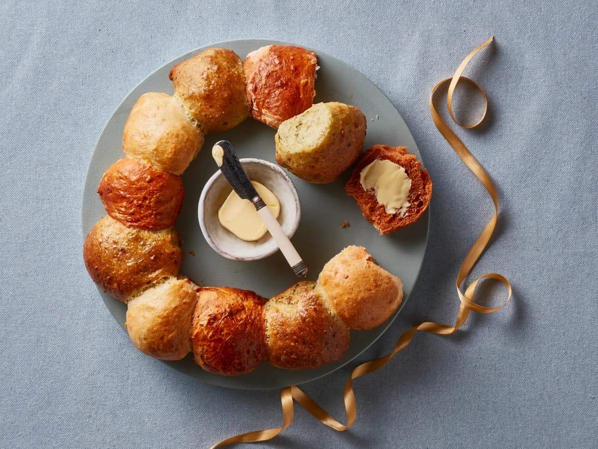 Breekbrood kerstkrans