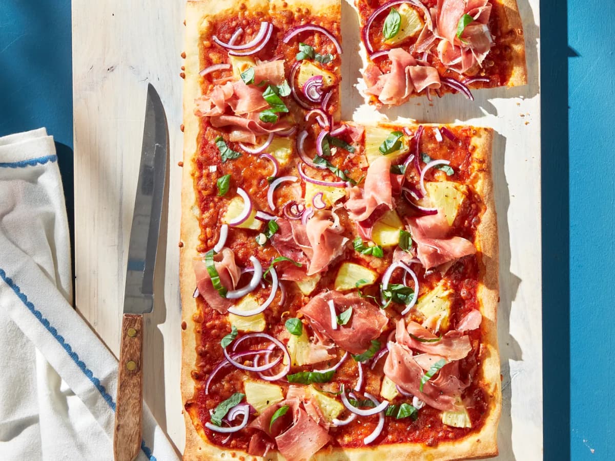 Plaatpizza Hawaï