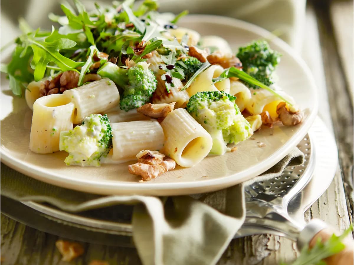 Rigatoni met broccoli en gorgonzola