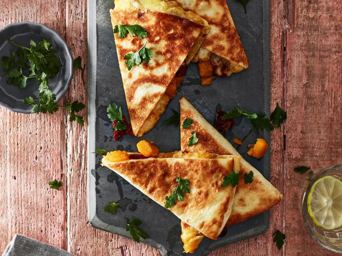 Pompoen-quesadilla