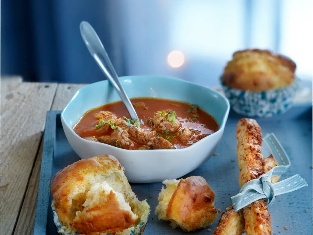Soep van geroosterde tomaat en knoflook