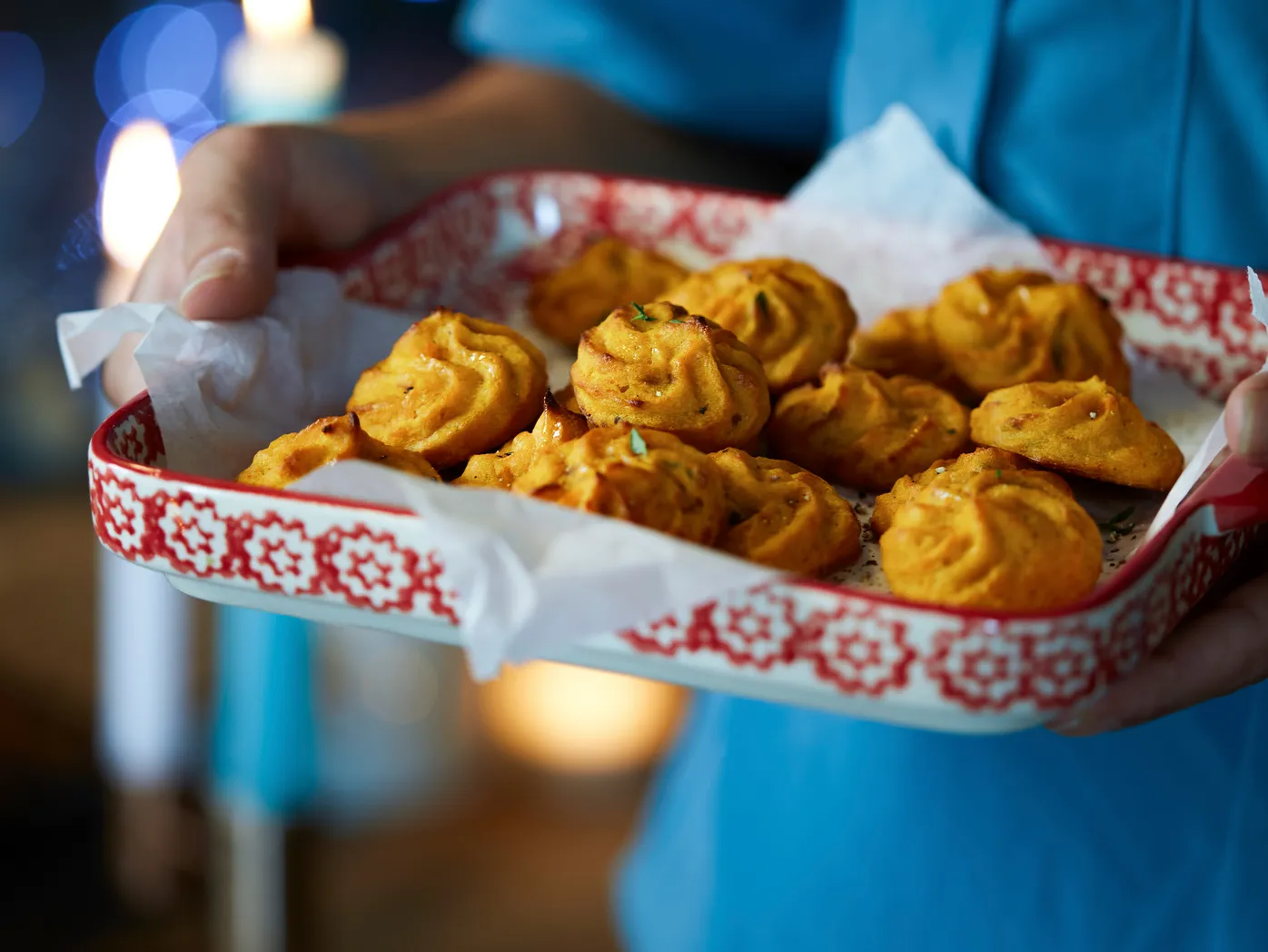 Pommes duchesses van zoete aardappel