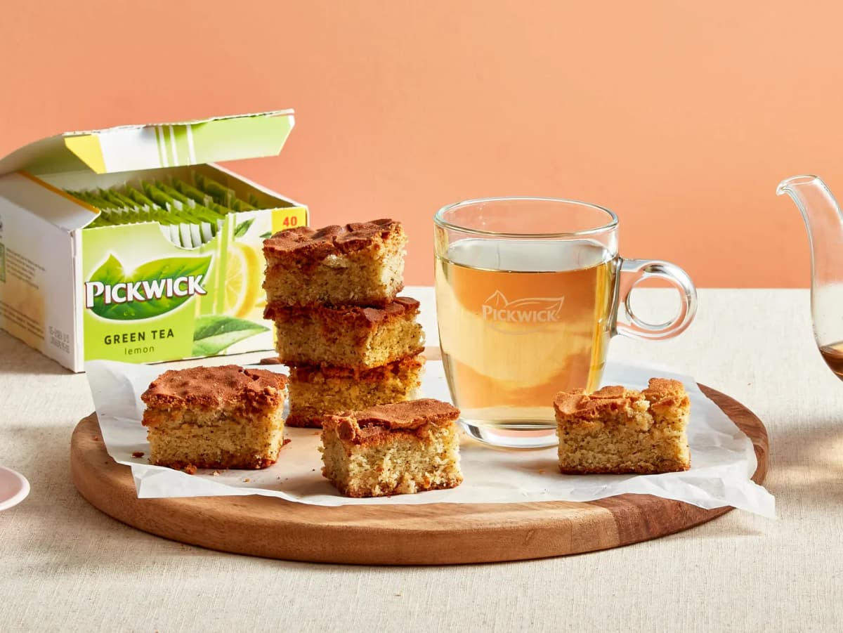 Blondies met groene thee