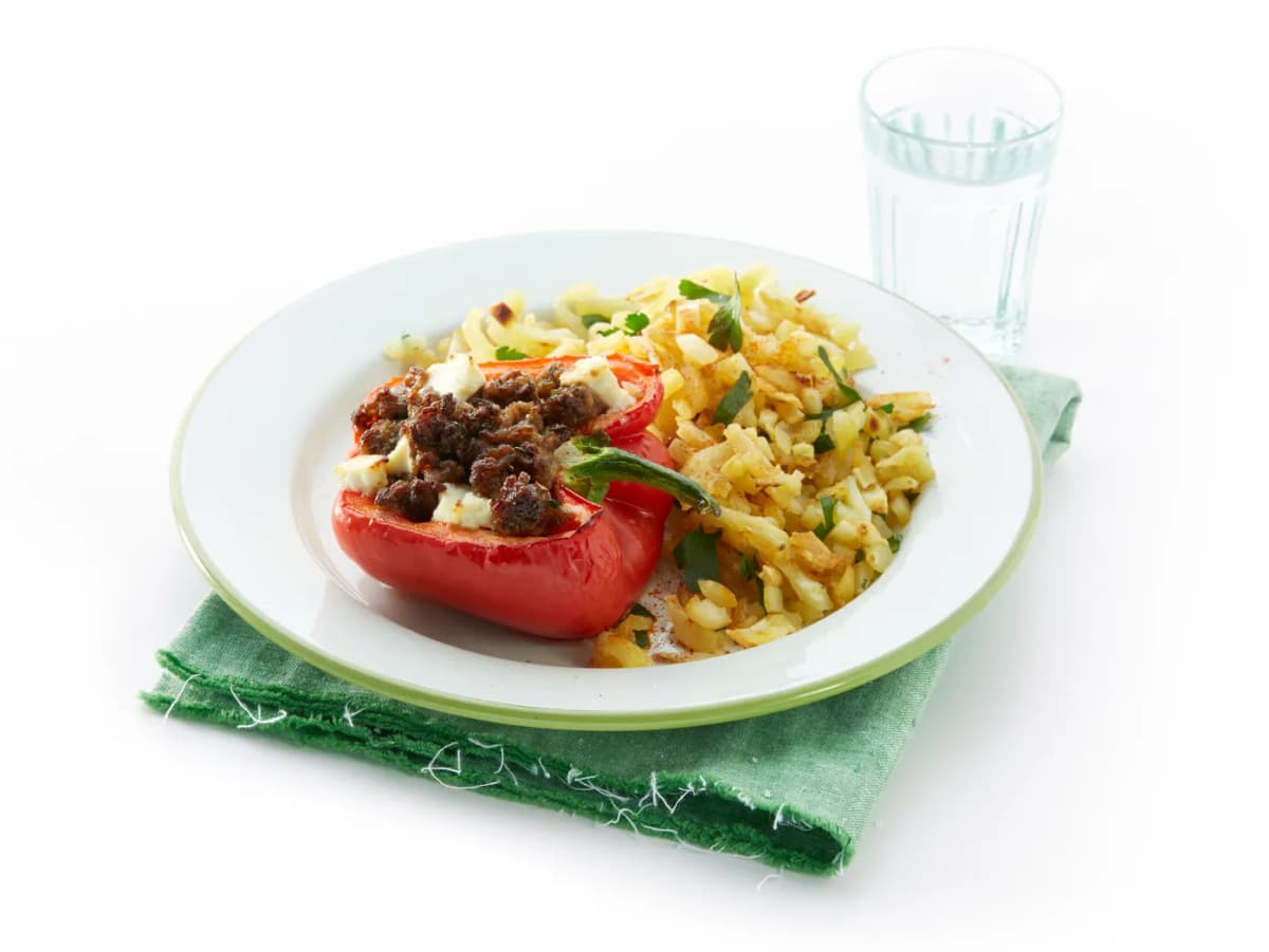 Gevulde paprika met rosti
